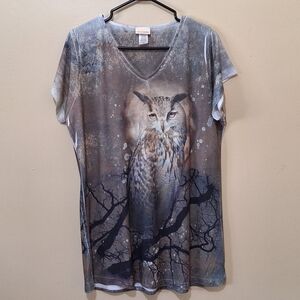Vintage Sunshirt Great Horned Owl Tshirt